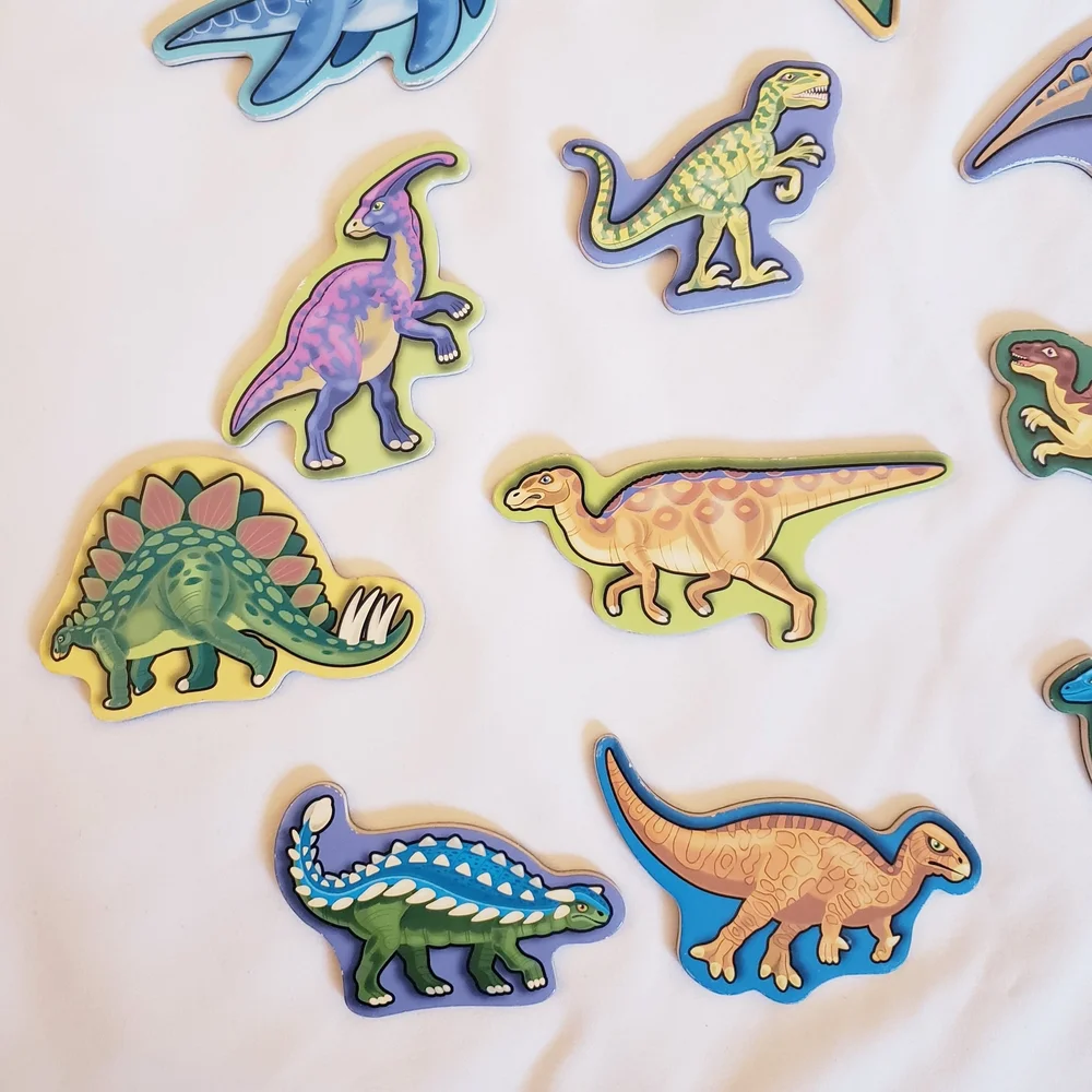 Melissa & Doug Wooden Dinosaur Magnets